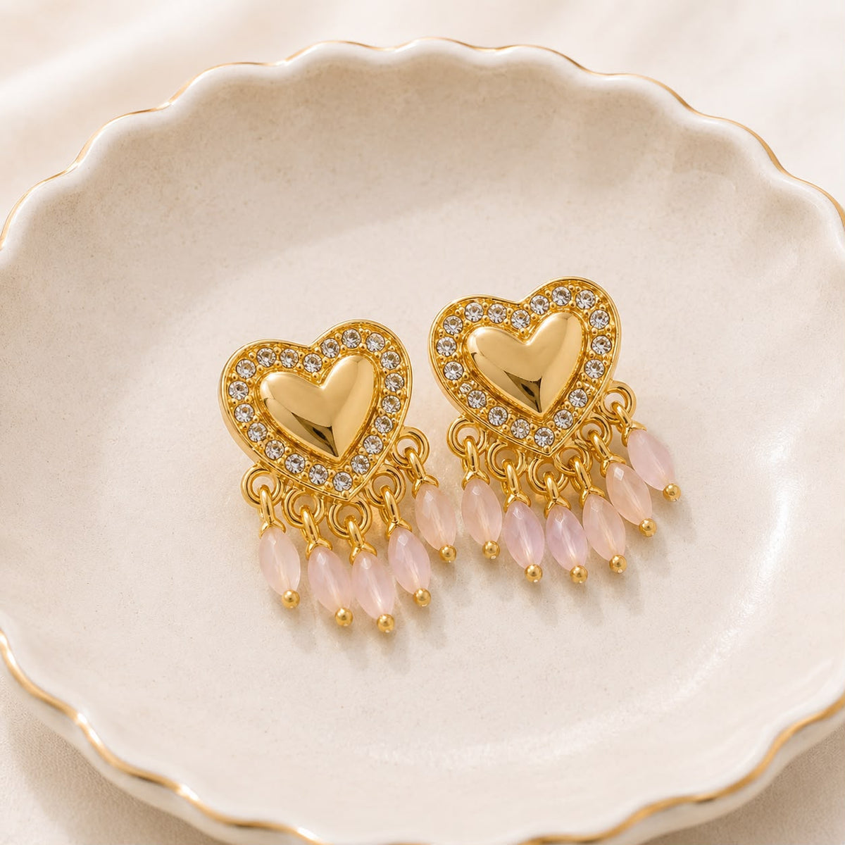 Zircon Earring-253 (Pink)