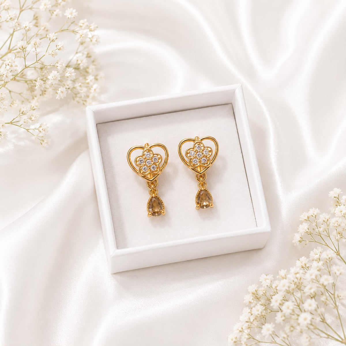 Zircon Earring-254 (Golden)