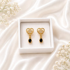 Zircon Earring-254 (Black)