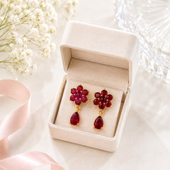 Zircon Earring-256 (Maroon)