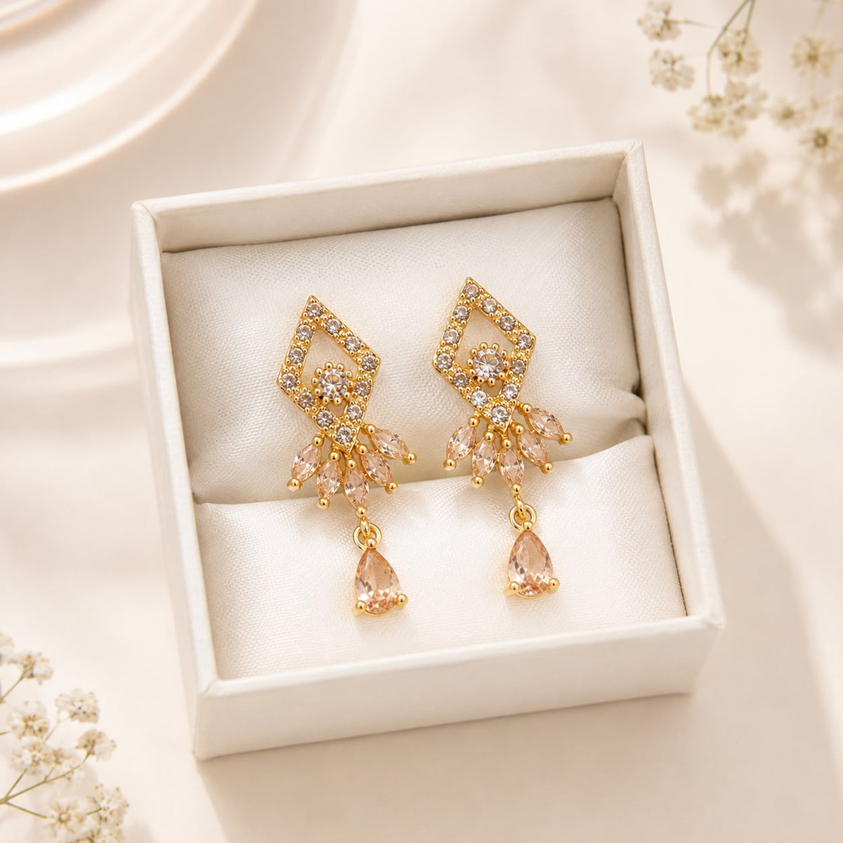 Zircon Earring-255 (Golden)