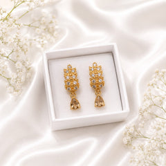 Zircon Hoop Earring-240 (Golden)