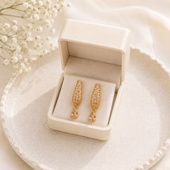 Zircon Hoop Earring-241 (Golden)