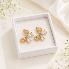 Zircon Butterfly Stud-223 (White)