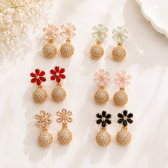 Zircon Earring-259 (Maroon)