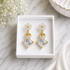 Zircon Earring-257 (White)