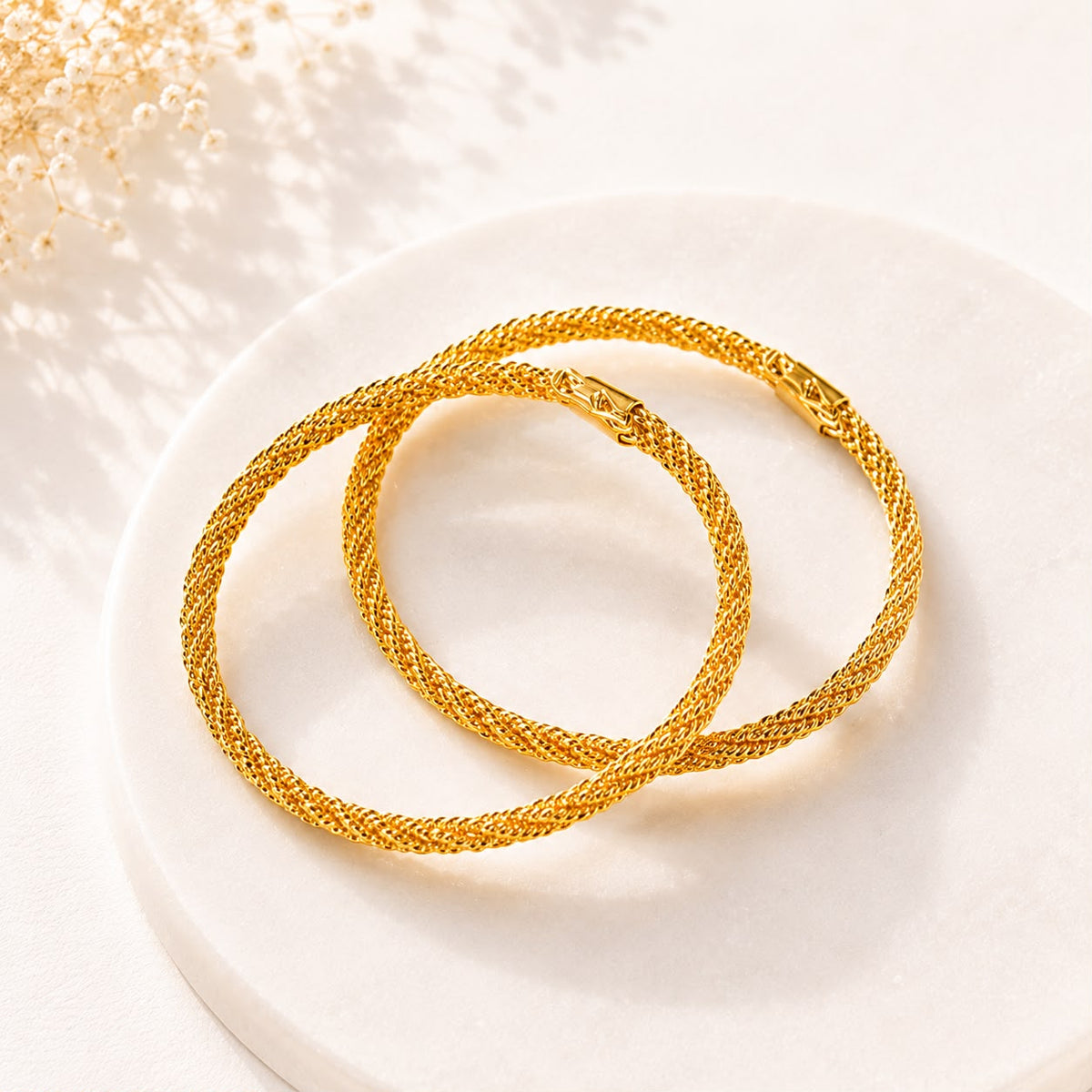 Gold kashmiri Bangles-156 (Golden)
