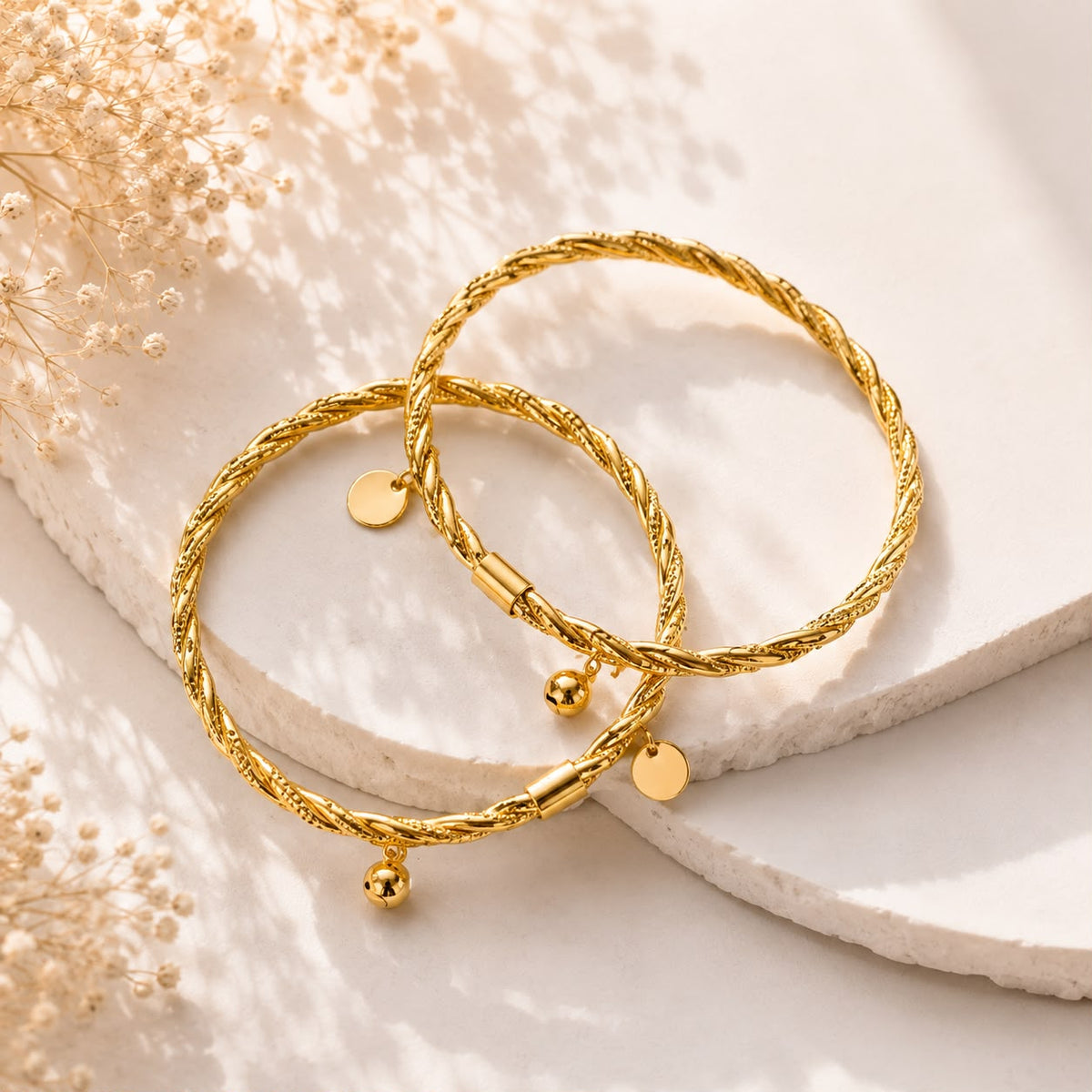 Gold kashmiri Bangles-155 (Golden)