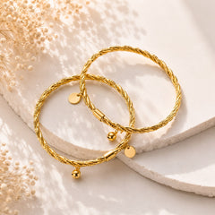 Gold kashmiri Bangles-155 (Golden)