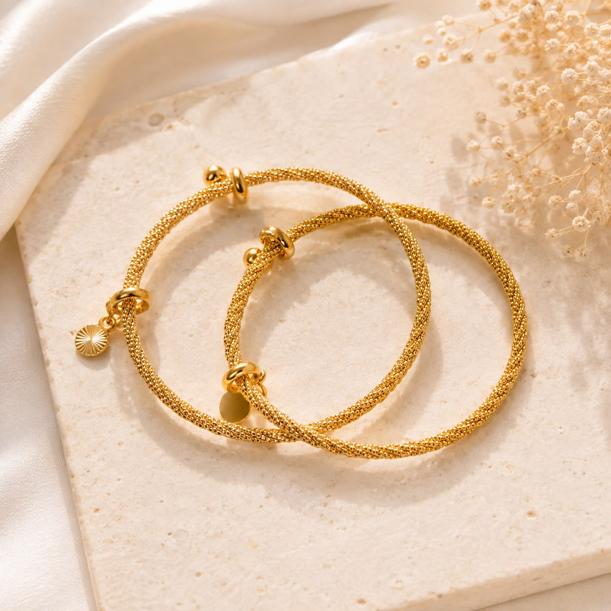 Gold kashmiri Bangles-153 (Golden)