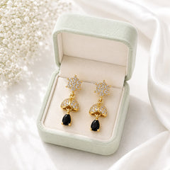 Zircon Earring-262 (Black)