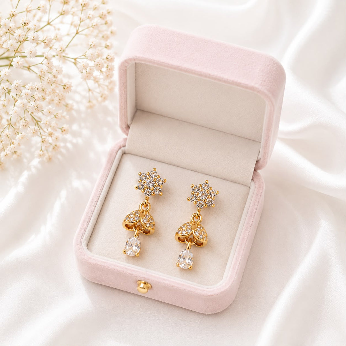 Zircon Earring-262 (White)