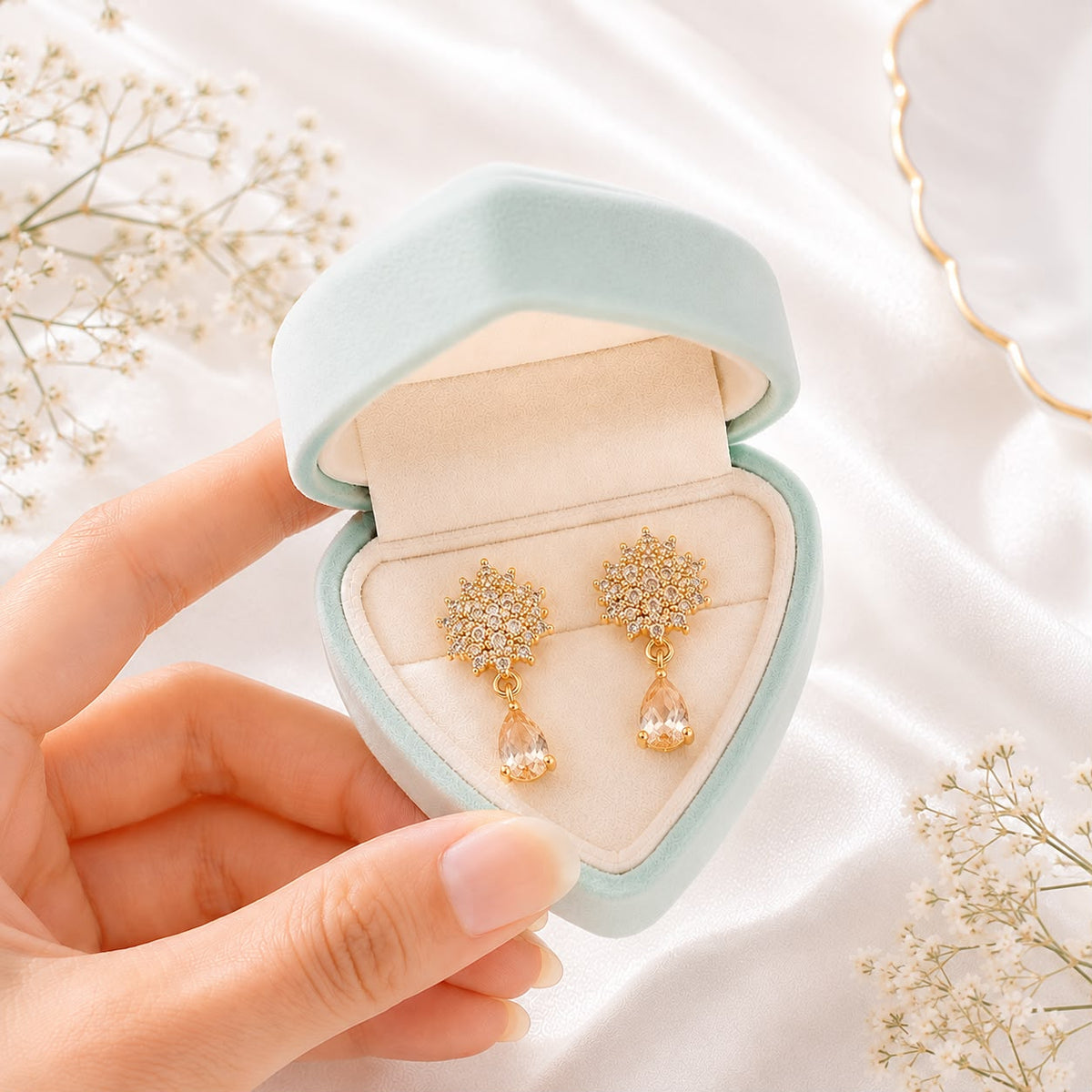 Zircon Earring-261 (Golden)