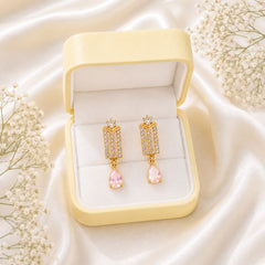 Zircon Earring-260 (Pink)