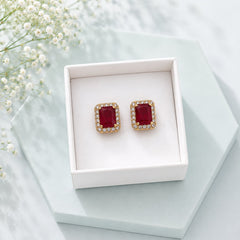 Zircon Stud-225 (Maroon)