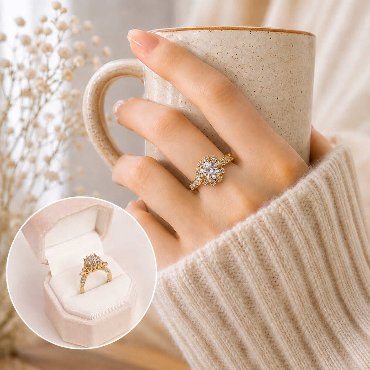 Zircon Ring-468 (Golden)