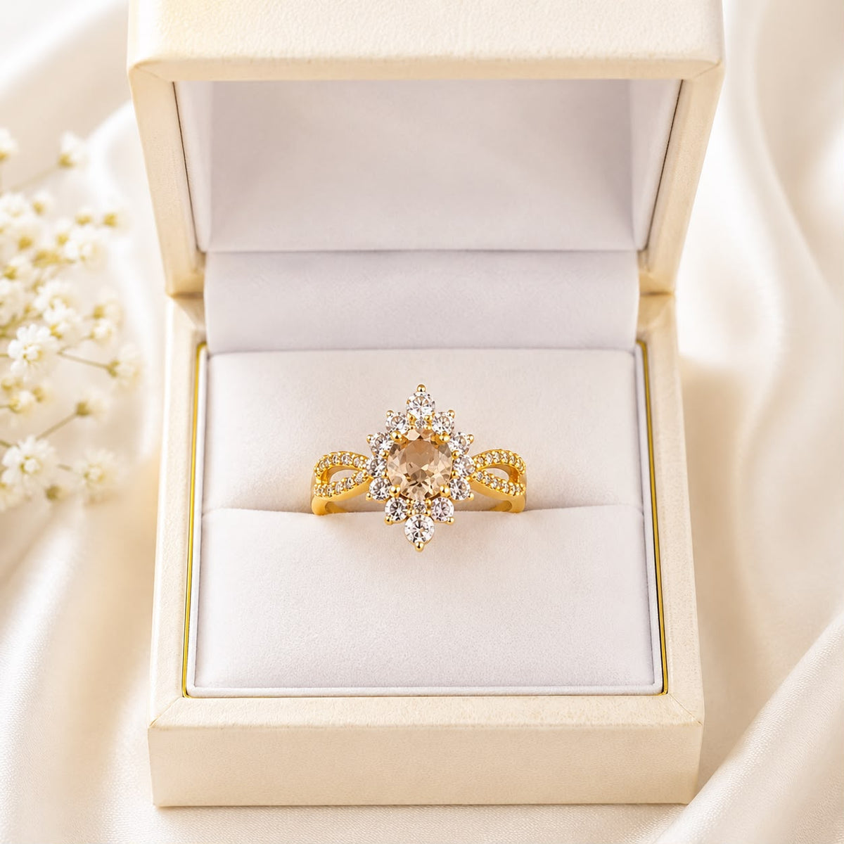 Zircon Ring-467 (Golden)