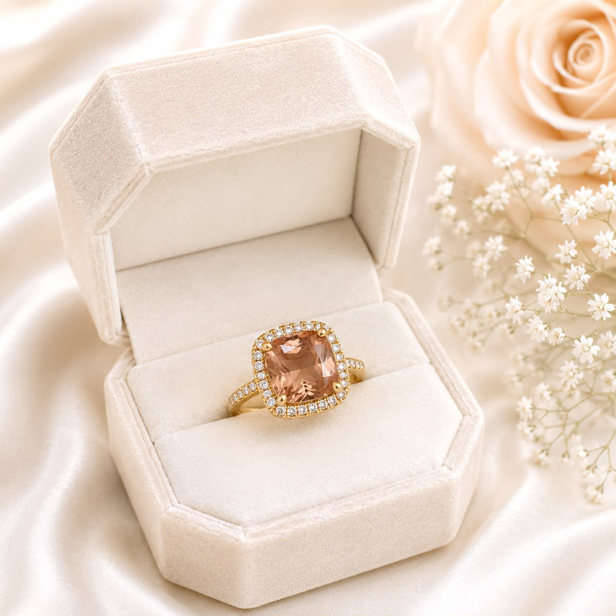 Zircon Ring-464 (Golden)