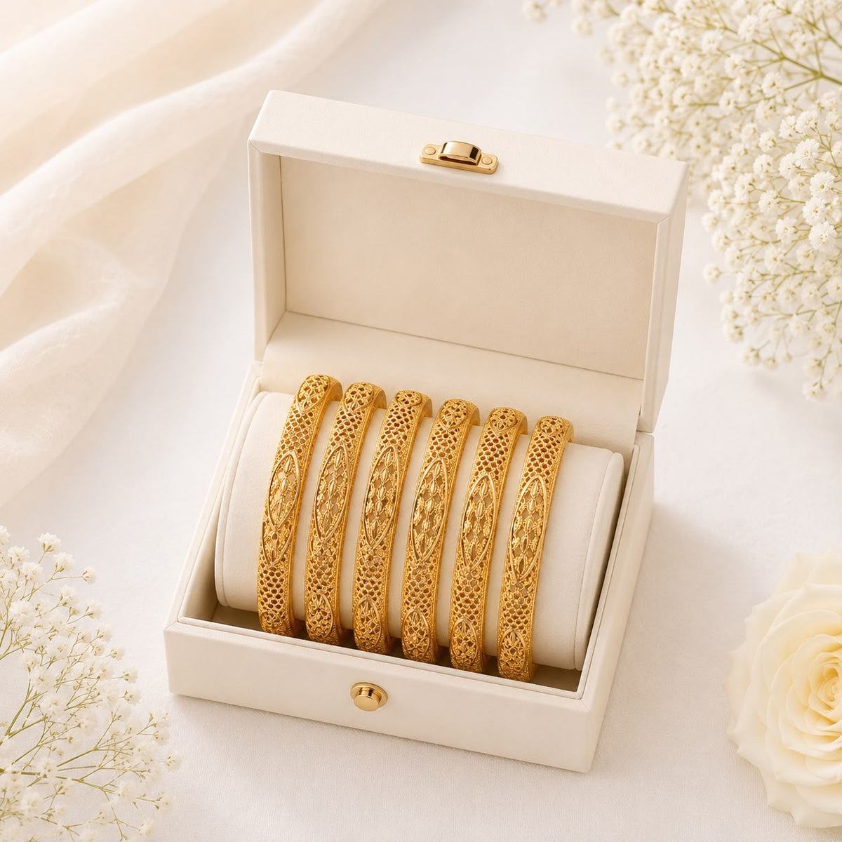 Gold Bangles-160 (Golden)