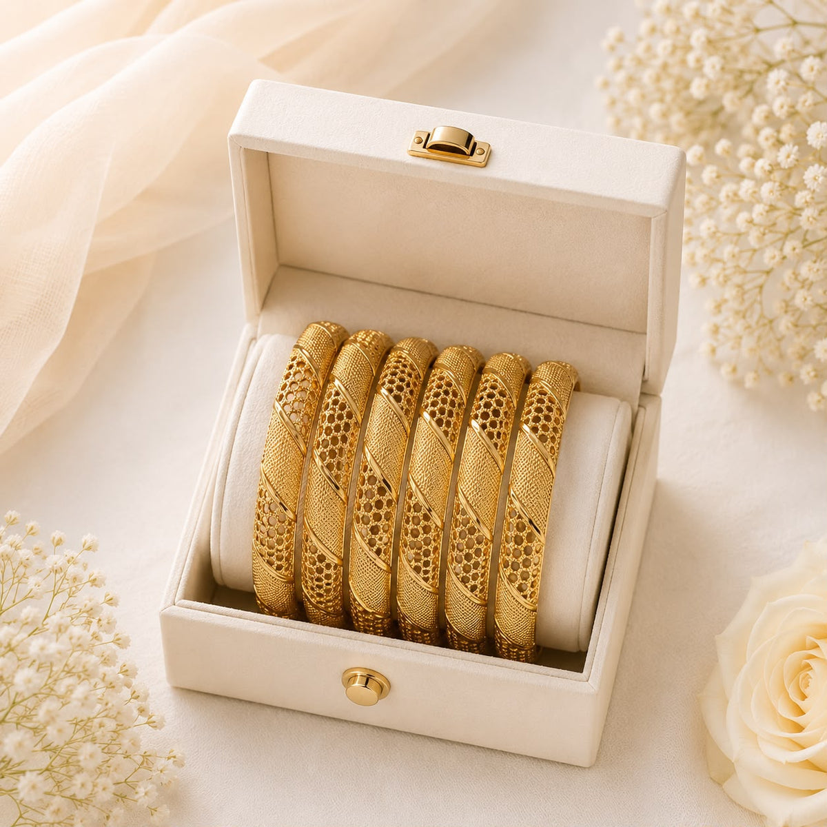 Gold Bangles-162 (Golden)
