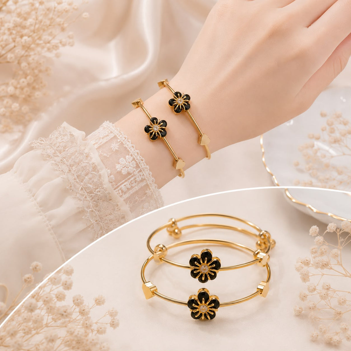 Adjustable Kashmiri Bangle-135 (Black)