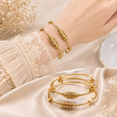 Adjustable Kashmiri Bangle-137 (Golden)