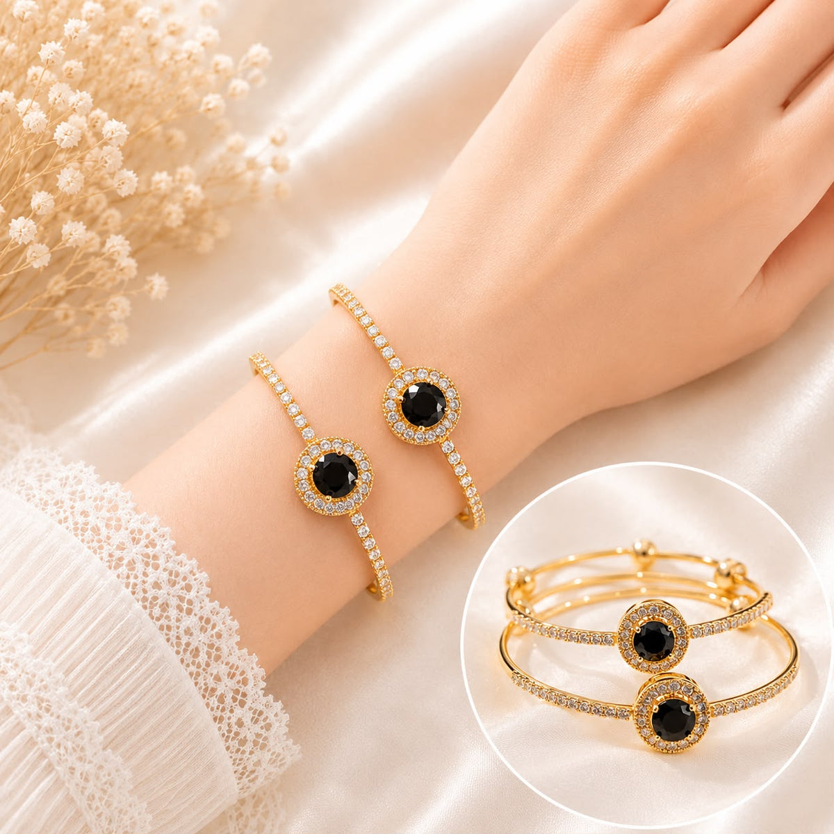 Adjustable Kashmiri Bangle-136 (Black)