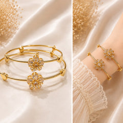 Adjustable Kashmiri Bangle-135 (Golden)