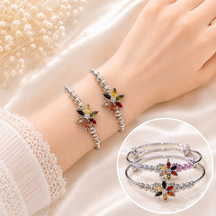 Adjustable Kashmiri Bangle-143 (Silver/Multi)