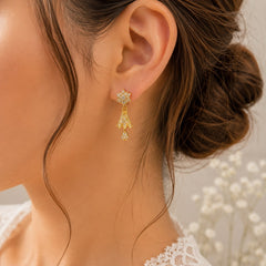 Zircon Jhumki-117 (Golden)