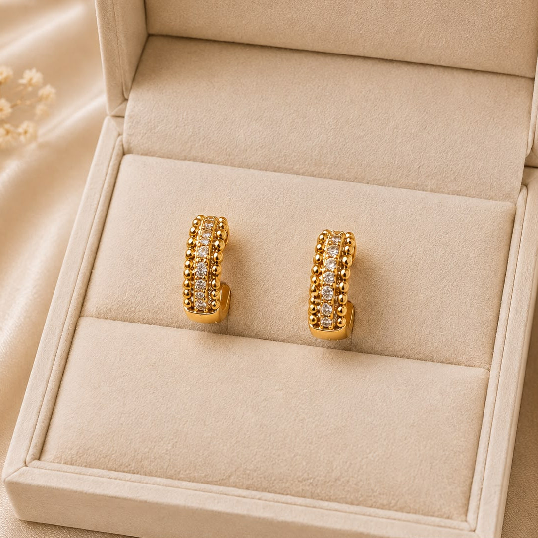 Zircon Hoop Earring-256