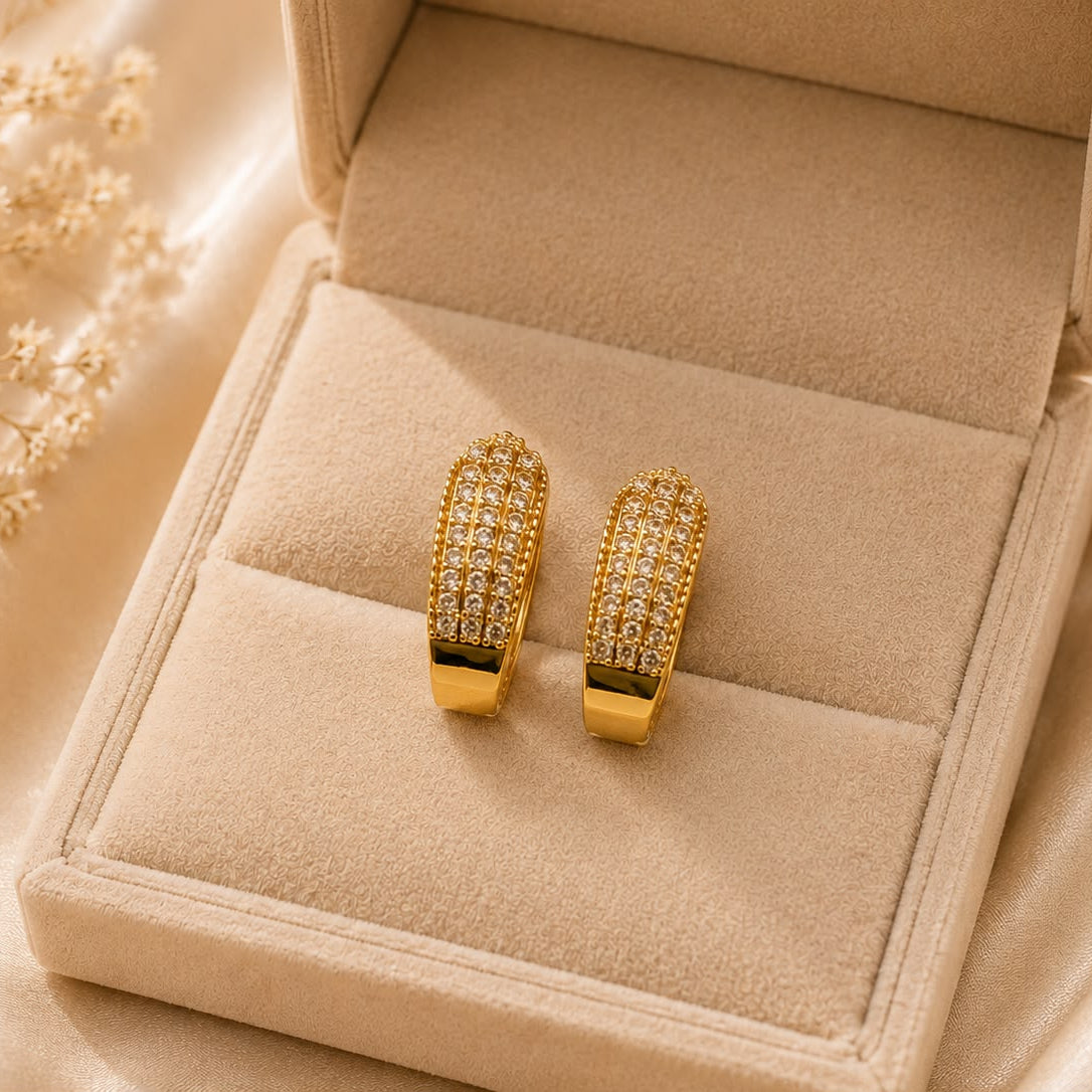 Zircon Hoop Earring-257