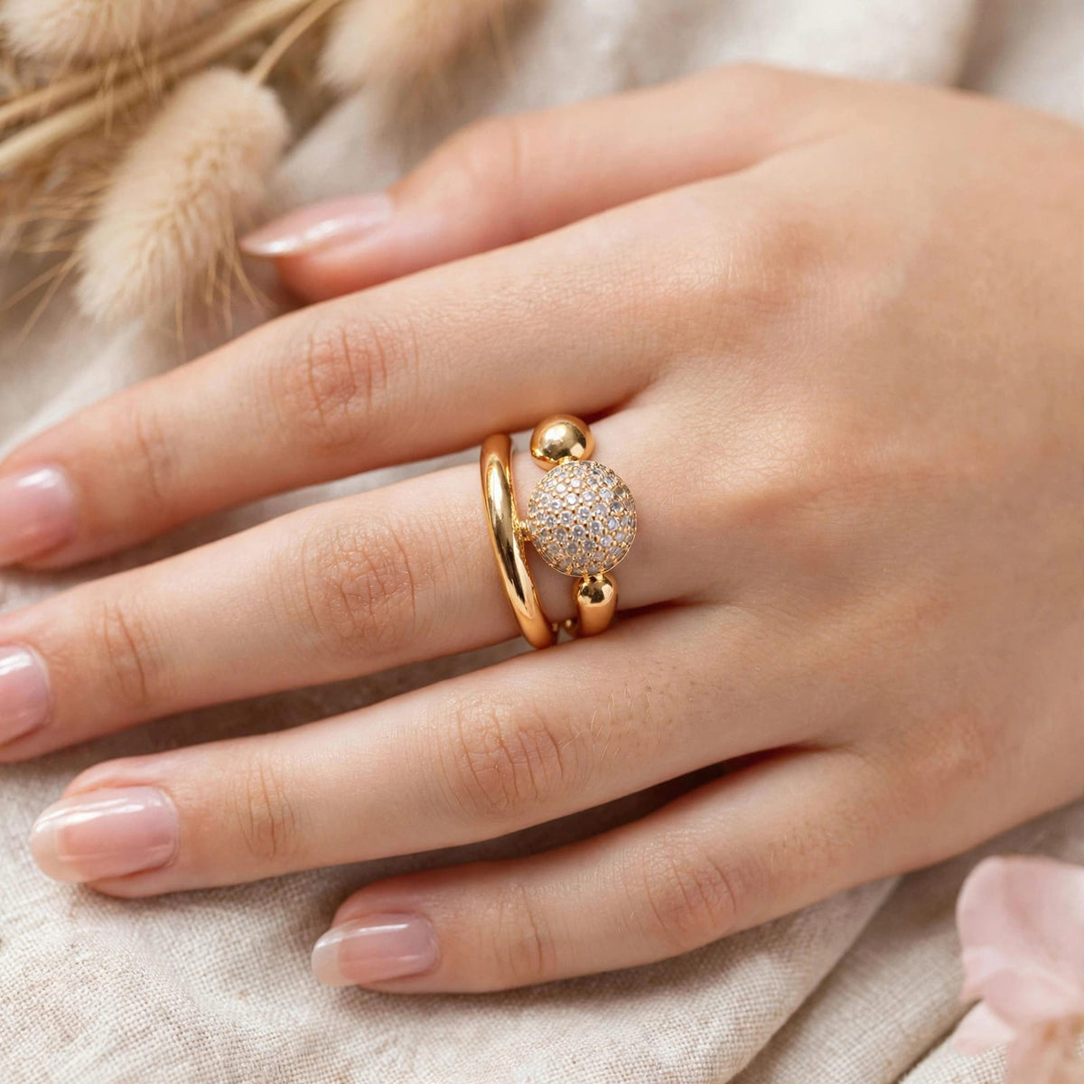 Zircon Ring-470 (Golden)