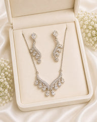 Zircon Locket Set-176 (Silver)
