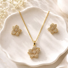 Zircon Locket Set-184 (Golden)