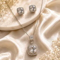 Zircon Locket Set-187 (Silver)