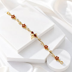 Zircon Bracelet-94 (Golden/Brown)