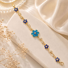 Tulip Blossom Bracelet (Golden/Blue)