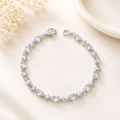 Zircon Bracelet-96 (Silver)