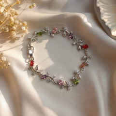 Tulip Leaf Bracelet (Silver/Multi)