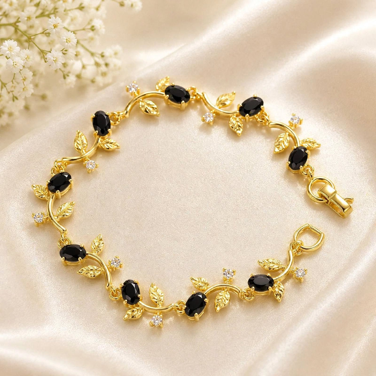 Tulip Leaf Bracelet (Golden/Black)