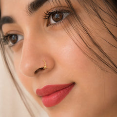 Nose Ring-04 (Golden) Titanium G23
