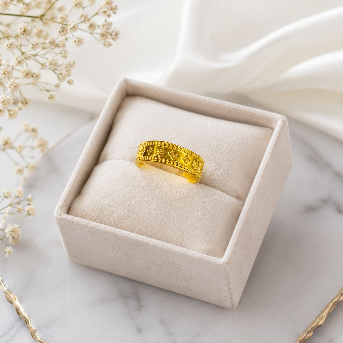 Stainless Steel Ring-228 (Golden)