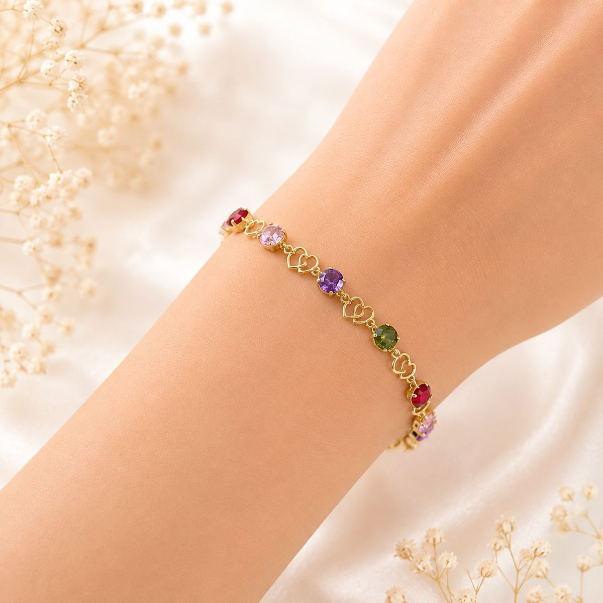Zircon Bracelet-102 (Golden/Black)