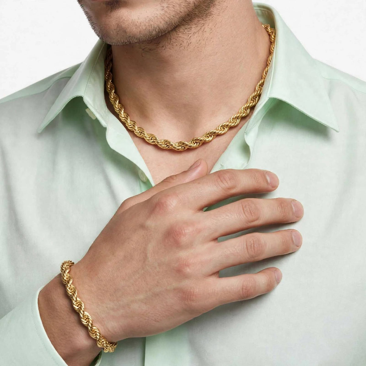 Stainless Steel Men's chain & bracelet-03