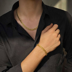Stainless Steel Men's chain & bracelet-01