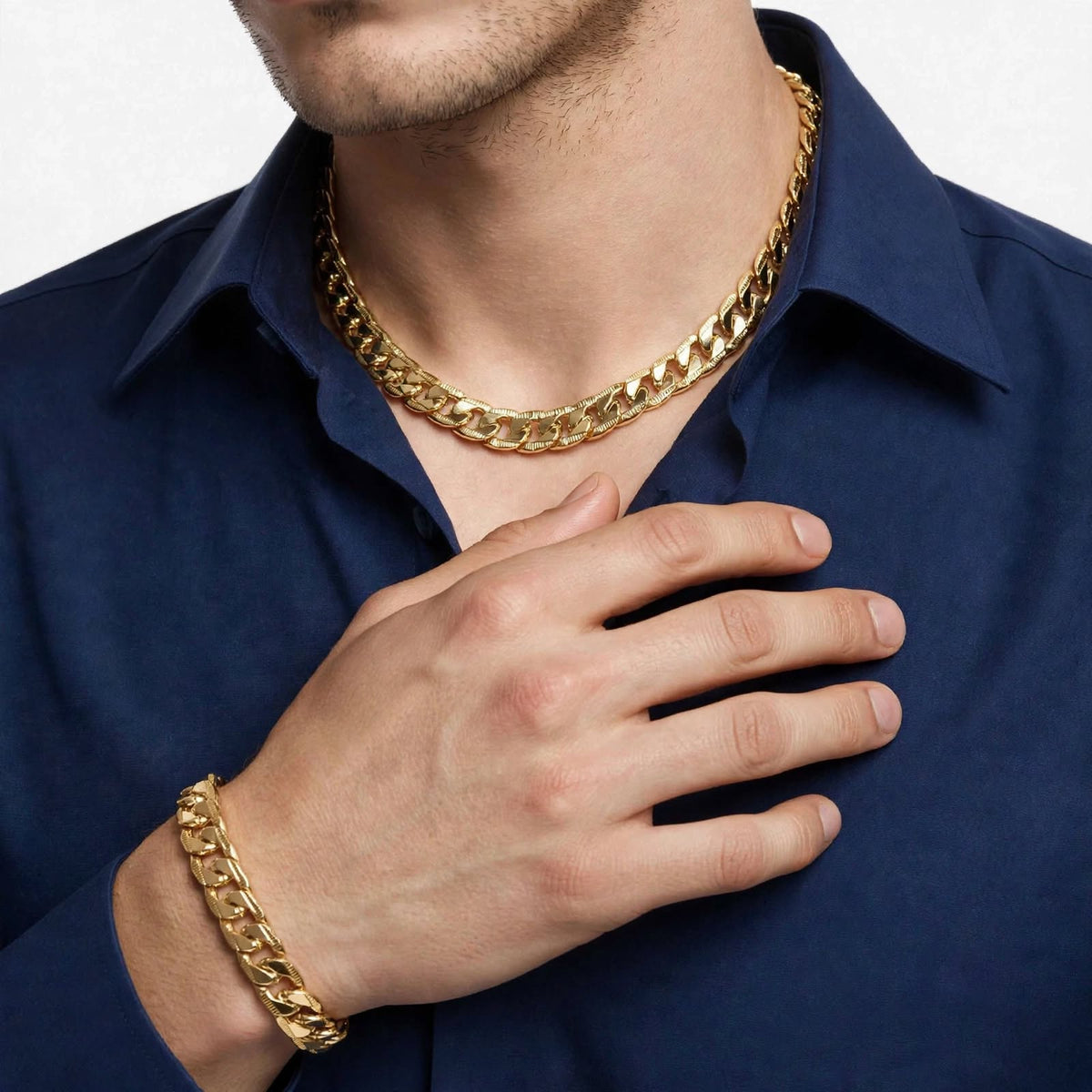 Stainless Steel Men's chain & bracelet-05