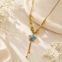 Stainless steel Zircon Pendant-422 (Ferozi)