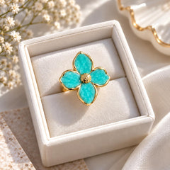 Flower Enamel Statement Ring (Ferozi)