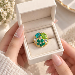 Fancy Statement Ring (Green)